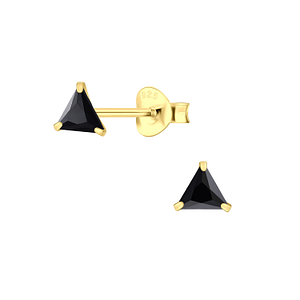 4mm Triangle Cubic Zirconia Stud Earrings3151