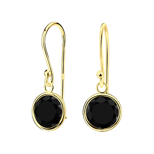 8mm Round Cubic Zirconia Silver Earrings2398