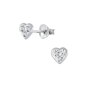 Silver Heart Stud Earrings2477