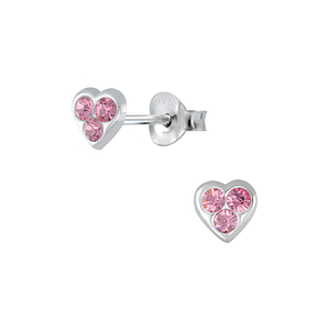 Silver Heart Stud Earrings2477