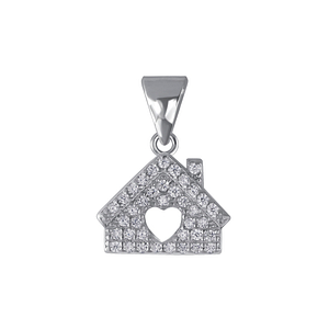 Silver House Cubic Zirconia Pendant Silver House Cubic Zirconia Pendant3036