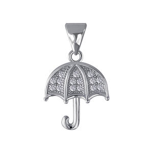 Silver Umbrella Cubic Zirconia Pendant Silver Umbrella Cubic Zirconia Pendant3047