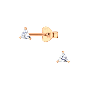 3mm Triangle Cubic Zirconia Stud Earrings3150