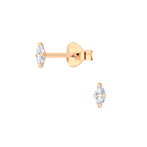 2x4mm Marquise Cubic Zirconia Stud Earrings3186