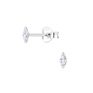 2x4mm Marquise Cubic Zirconia Stud Earrings3184