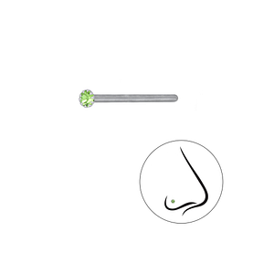 1.5mm Round Crystal Silver Nose Stud3308