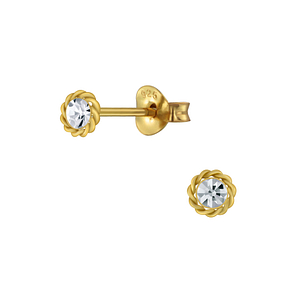 Silver Sun Stud Earrings4155