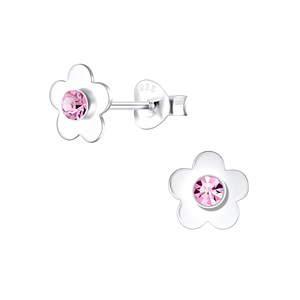 Silver Flower Stud Earrings4146