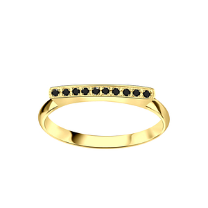 Silver Bar Cubic Zirconia Ring3892