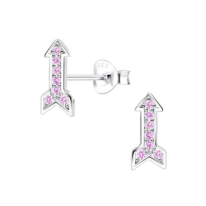 Silver Arrow Cubic Zirconia Stud Earrings4341