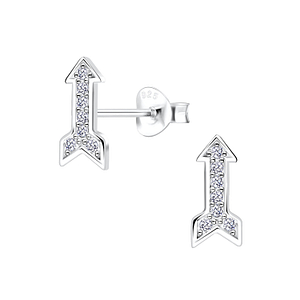 Silver Arrow Cubic Zirconia Stud Earrings4341