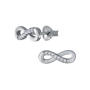 Silver Infinity Stud Earrings4505