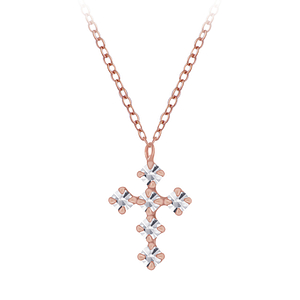 Silver Cross Crystal Necklace5164