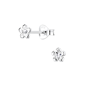 Silver Flower Stud Earrings5349