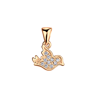 Silver Bird Cubic Zirconia Pendant5649