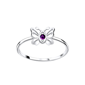 Silver Butterfly Crystal Ring Silver Butterfly Crystal Ring5636