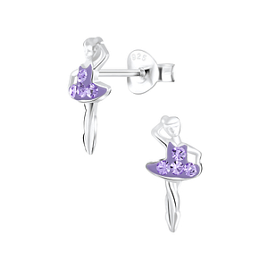 Silver Ballerina Stud Earrings5774