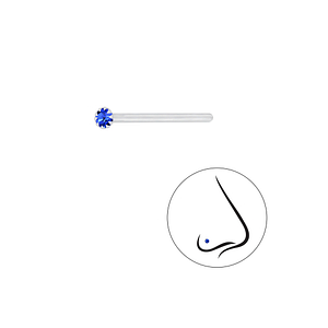 1.5mm Round Crystal Silver Nose Stud3308