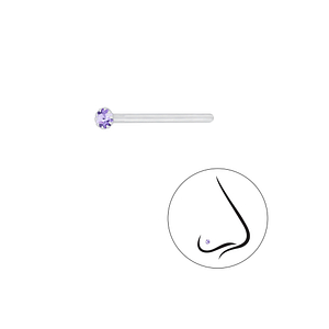 1.5mm Round Crystal Silver Nose Stud3308