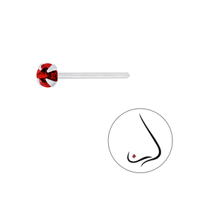 3mm Round Cubic Zirconia Silver Nose Stud7185