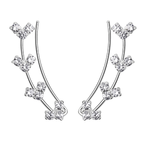Silver Cubic Zirconia Ear Climbers7440