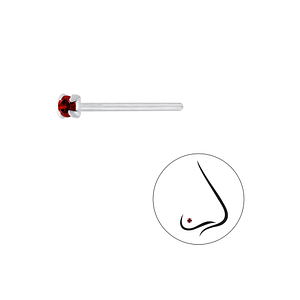 1.5mm Round Cubic Zirconia Silver Nose Stud3300