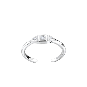 Silver Geometric Toe Ring8139
