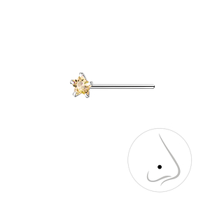 3mm Star Cubic Zirconia Silver Nose Stud7218