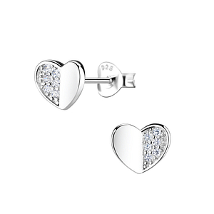 Silver Heart Stud Earrings9551