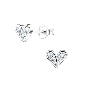 Silver Heart Stud Earrings9546