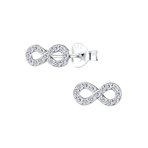 Silver Infinity Stud Earrings9682
