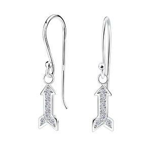 Silver Arrow Cubic Zirconia Earrings10047