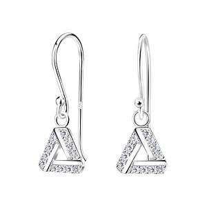 Silver Triangle Earrings11761
