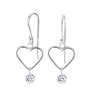 Silver Heart Earrings11100