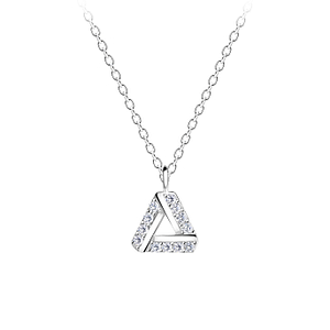 Silver Triangle Necklace11762