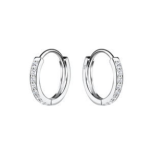 13mm Silver Huggie Earrings11914
