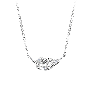 Silver Leaf Necklace12045