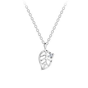 Silver Leaf Necklace12044