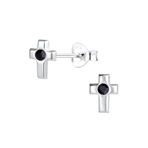 Silver Cross Stud Earrings13954