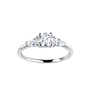 Silver Three Stones Ring15466