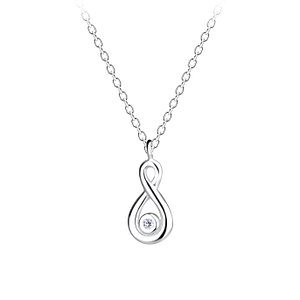 Silver Infinity Necklace16430
