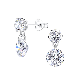 Silver Sparkling Stud Earrings16485