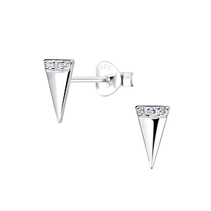 Silver Triangle Stud Earrings16488