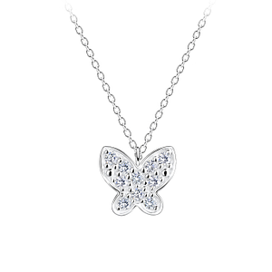 Silver Butterfly Necklace17286