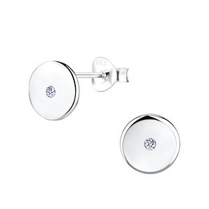 Silver Round Stud Earrings17219