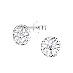 Silver Flower Stud Earrings17220