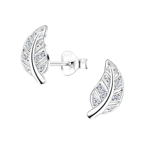 Silver Leaf Stud Earrings17335