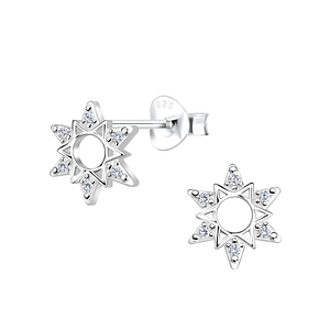 Silver Sun Stud Earrings17336