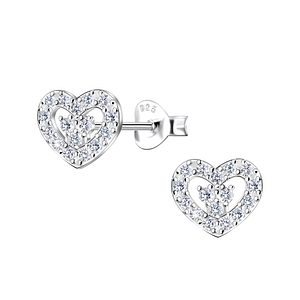 Silver Heart Stud Earrings16355