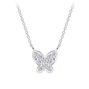 Silver Butterfly Necklace17399